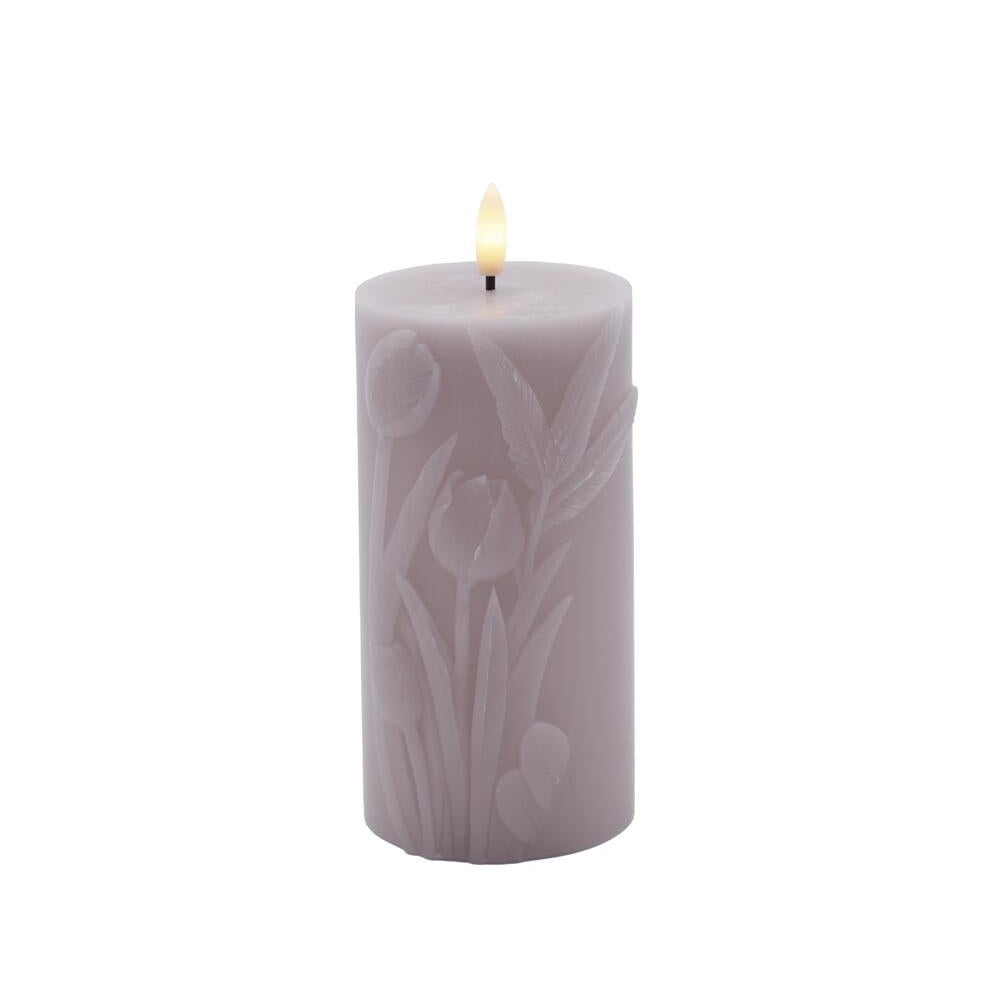 Tulisa LED stearinlys - Mauve Pink