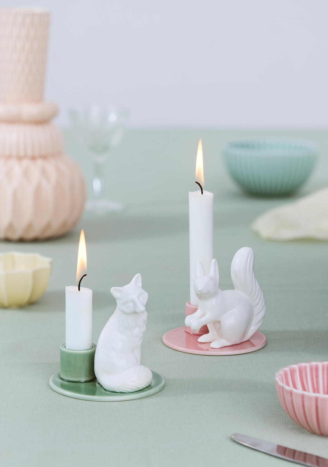 Sweet Stories Squirrel lysestage, Large - Blush