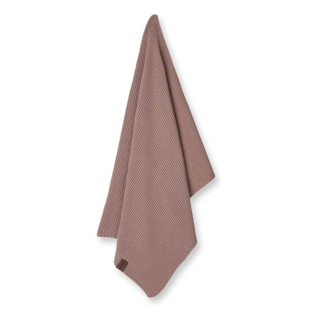 Strikket køkkenhåndklæde - Latte