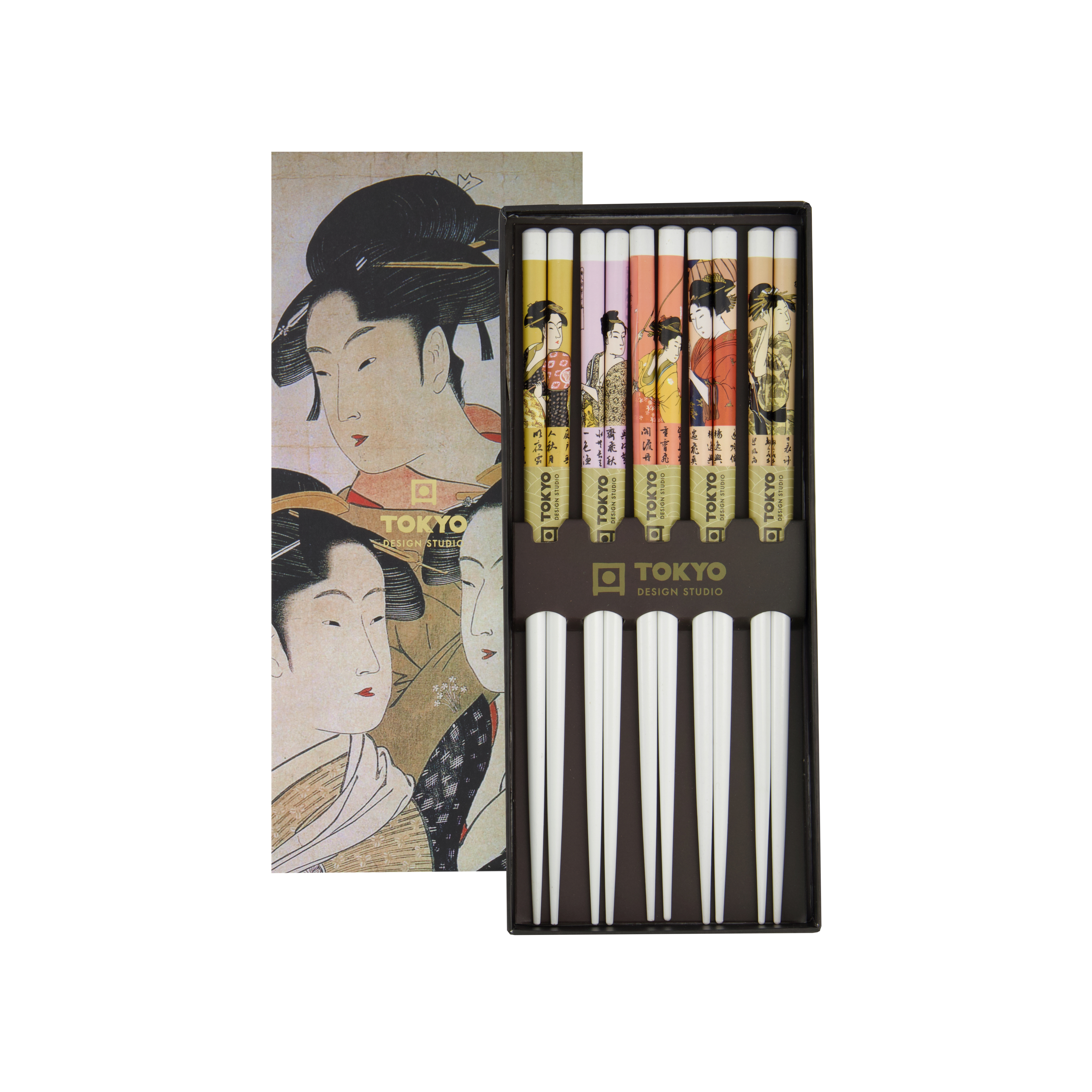 Spisepinde gavesæt, Geisha White - 5 par