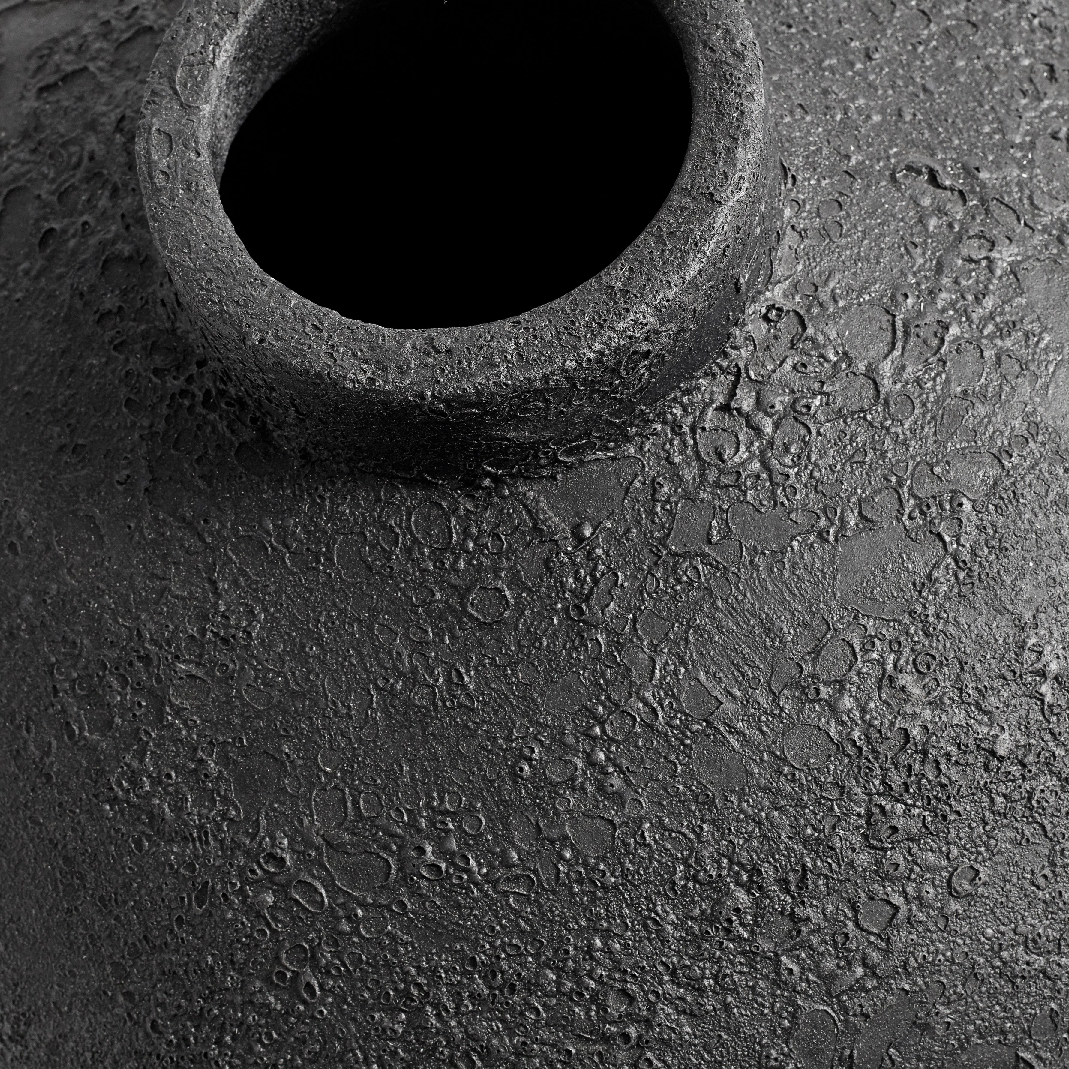 Luna krukke, sort - H60 cm.