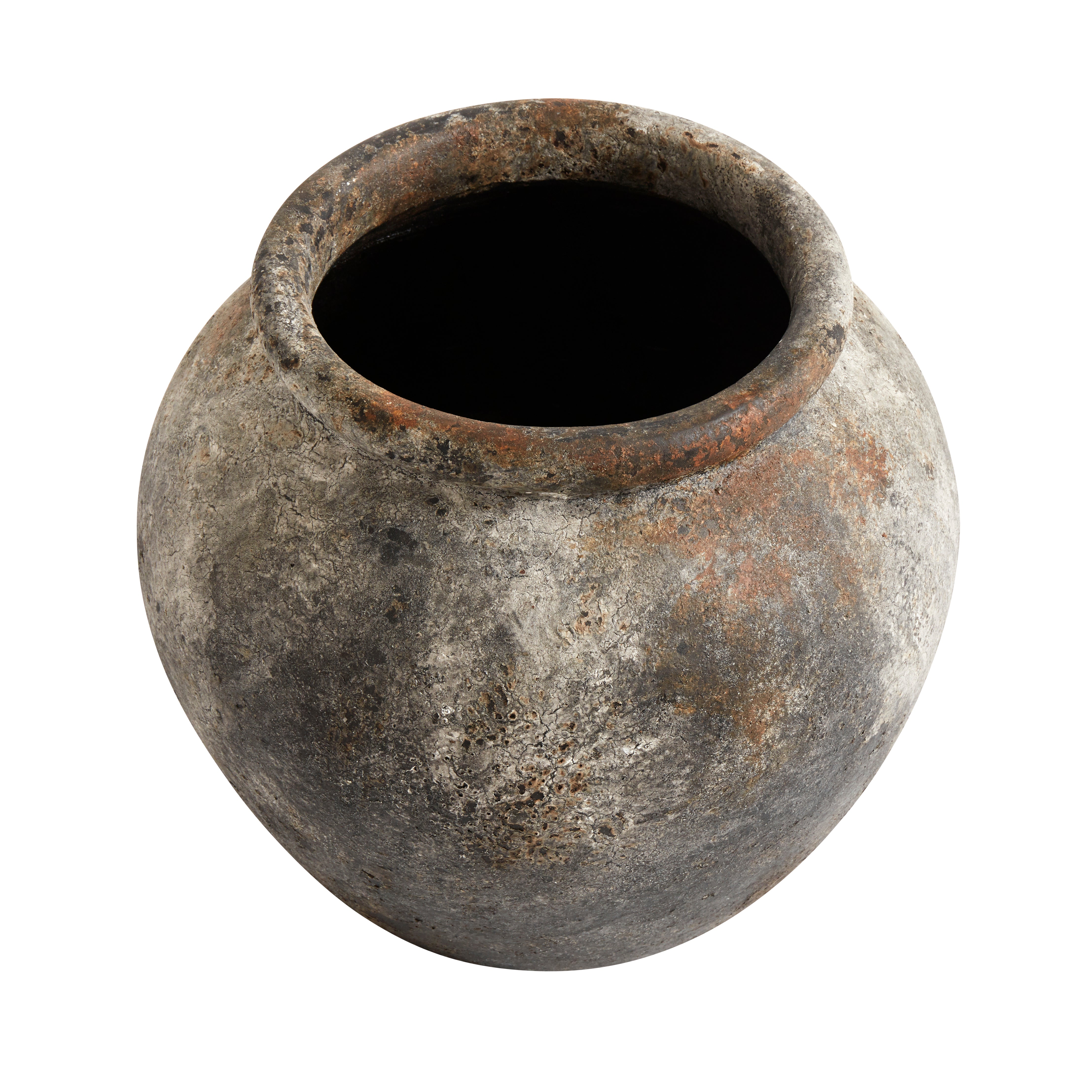 Echo krukke, rustgrå - H25 cm.