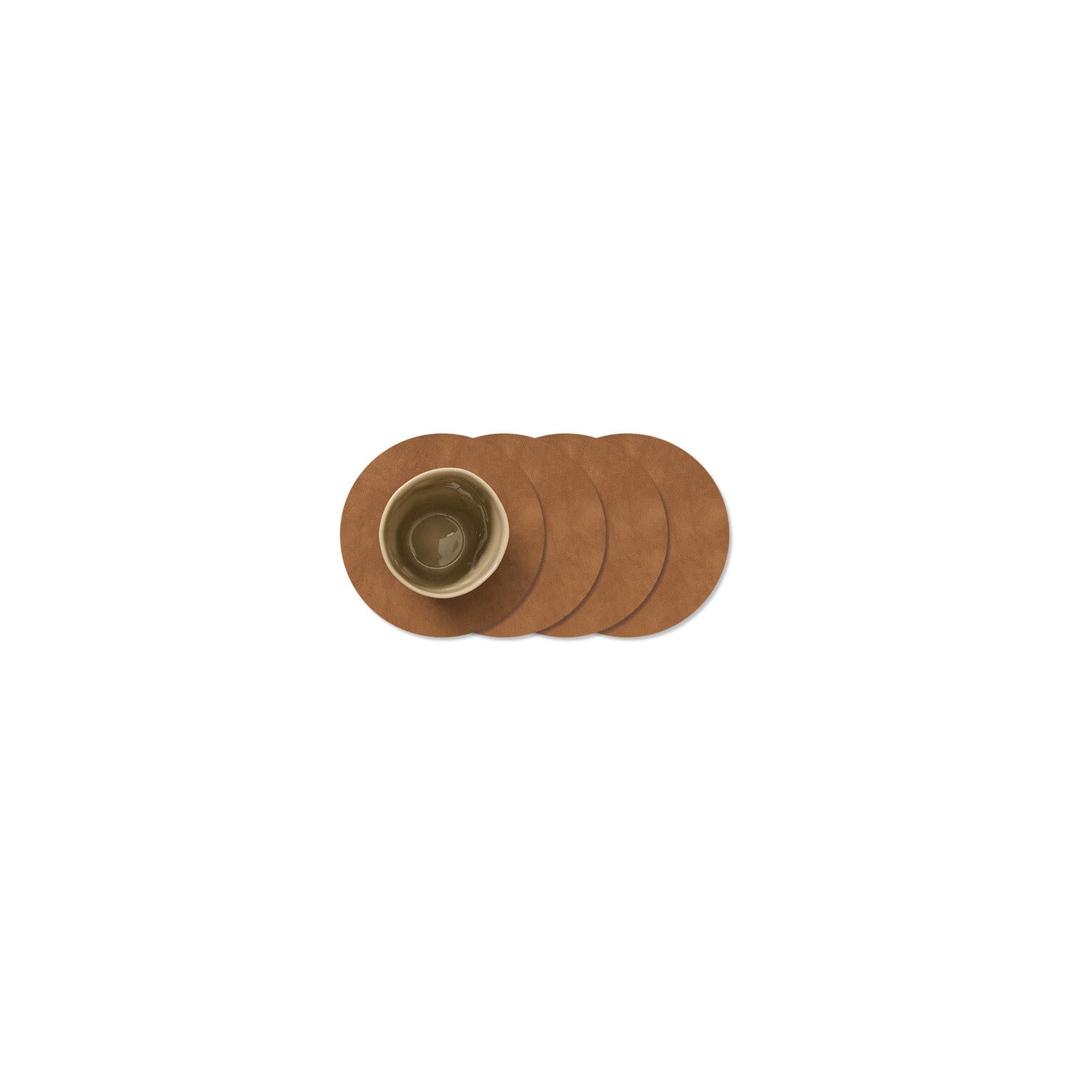 Nupo mat glasbrikker 4 stk., circle - Nature