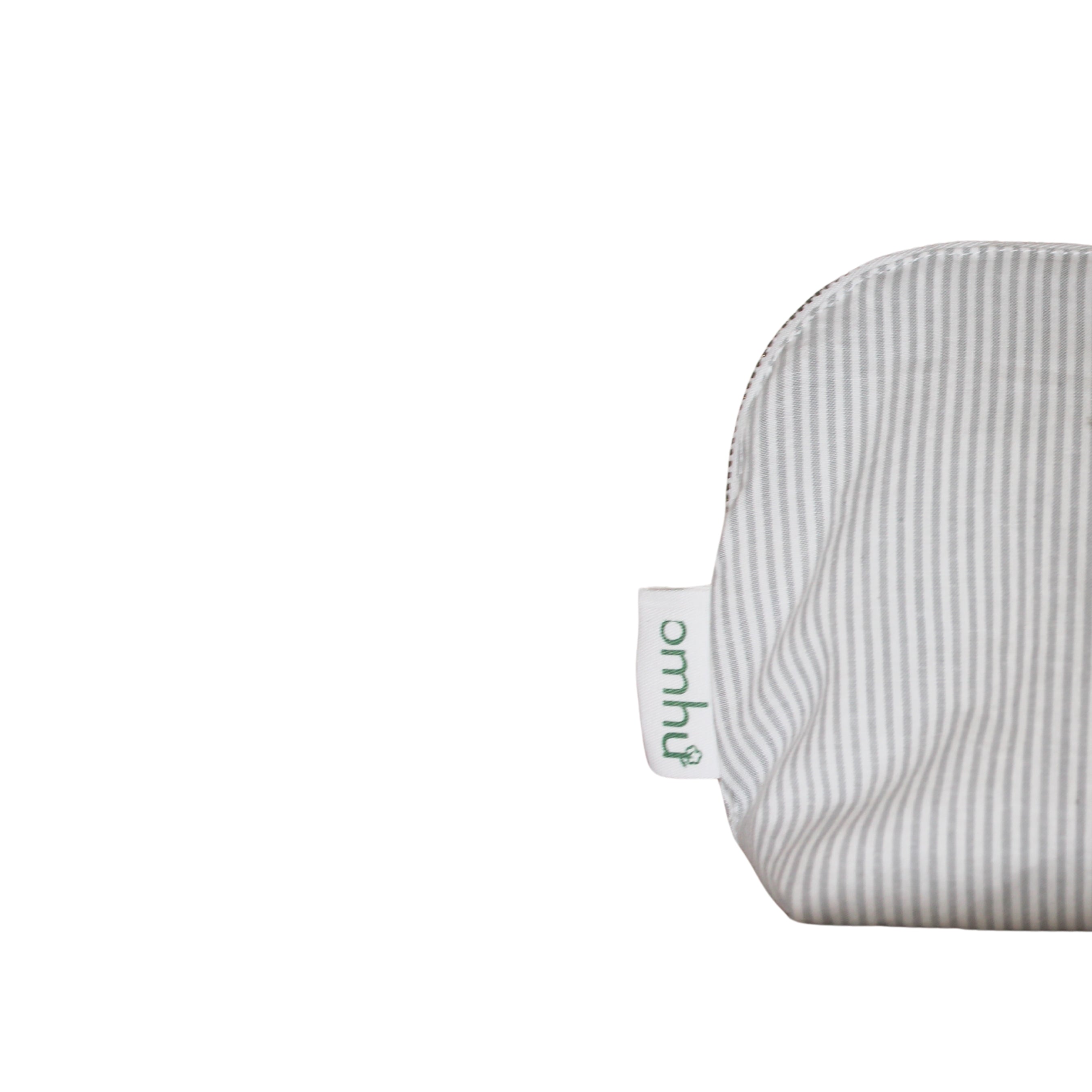 Mini Strib makeuppung - lys grå