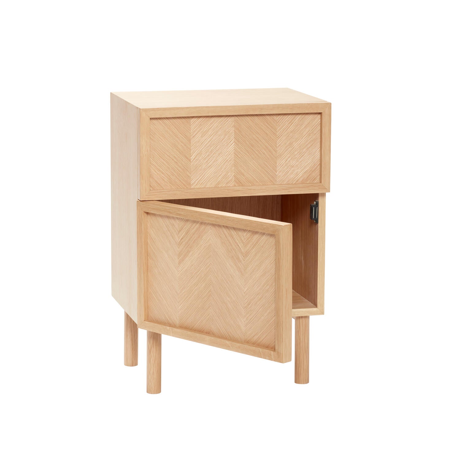 Herringbone sengebord - natur