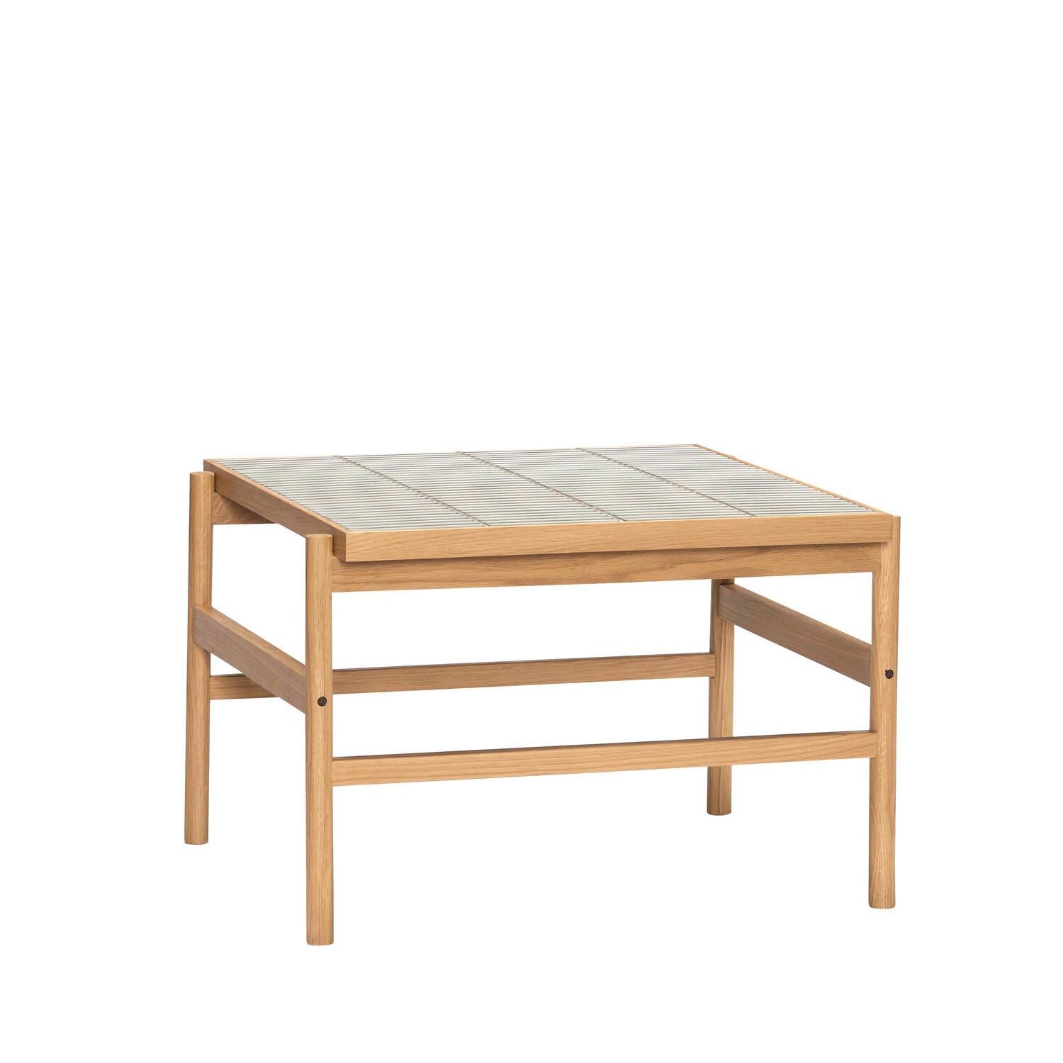 Tile sofabord, Mint/Natur - 61x66 cm