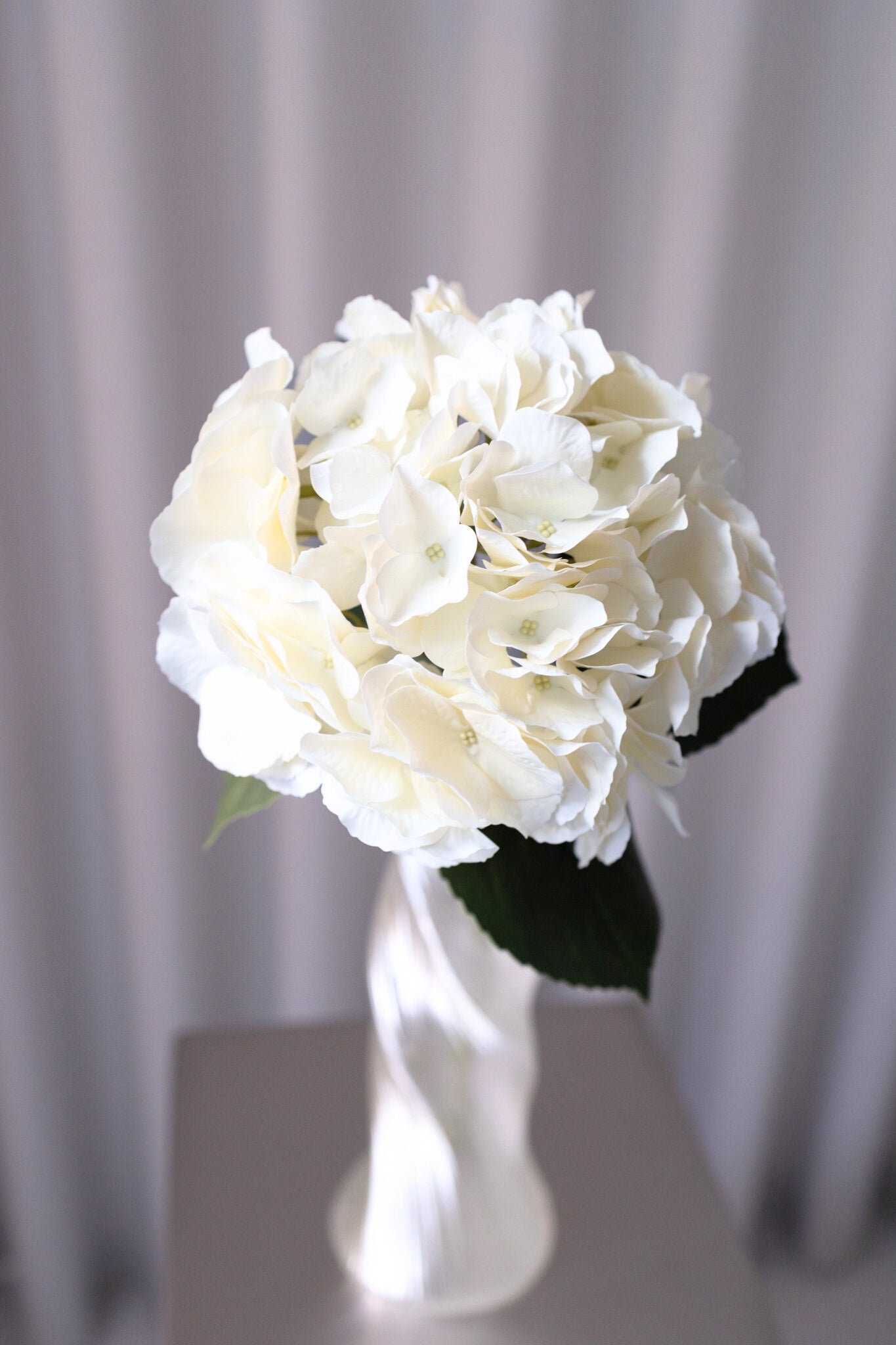 Kunstig Lifelike hortensia - creme