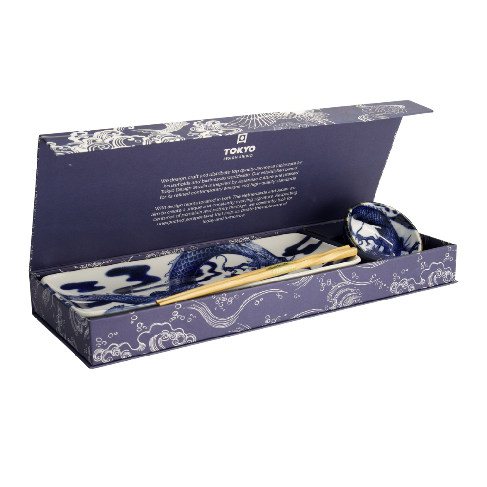 Japonism Dragon sushi sæt - 3 dele