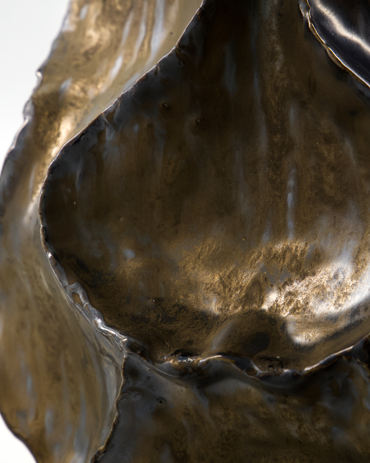 Waves vase, Antik Metallisk - H34 cm