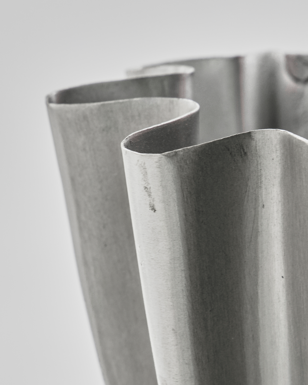 Flood vase, Børstet Sølvfinish - H13 cm