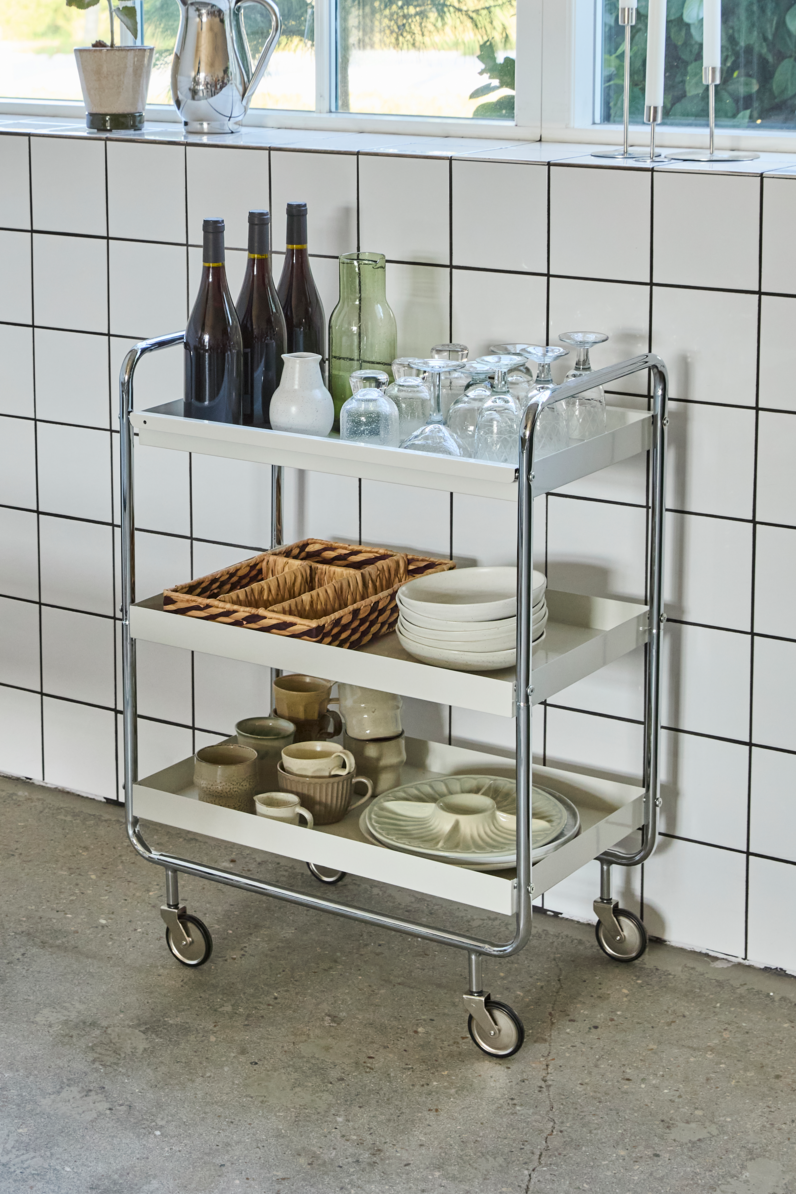 Rullebord, Sølv Finish - L62 cm