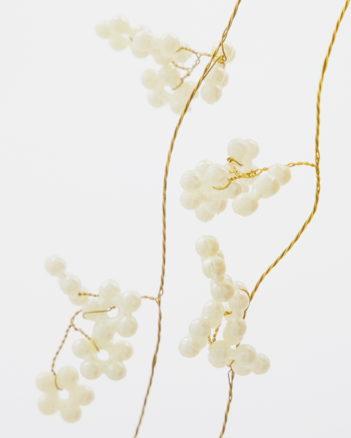 Bunch guirlande, råhvid/champagne - L150 cm