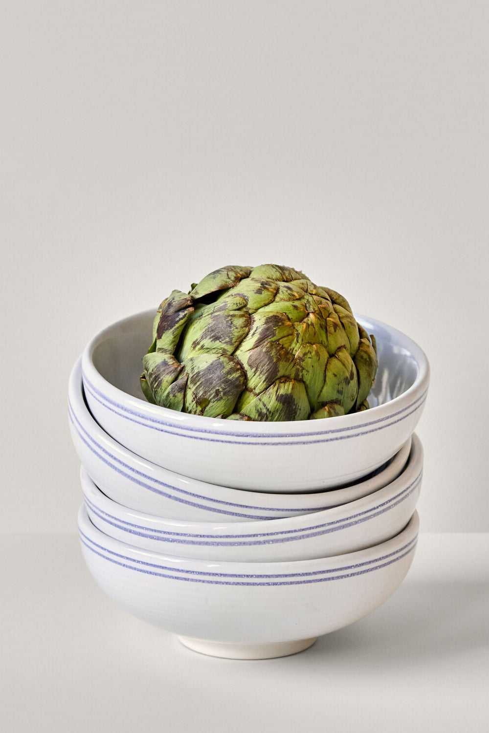 Bistro skåle 2 stk, blå/hvid - Ø15,5 cm