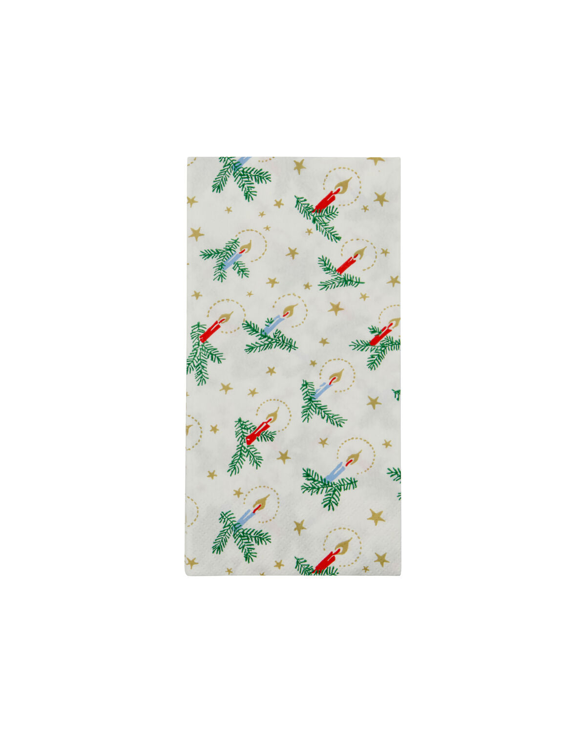 Xmas servietter, 12 stk - råhvid/guldfarvet/grøn