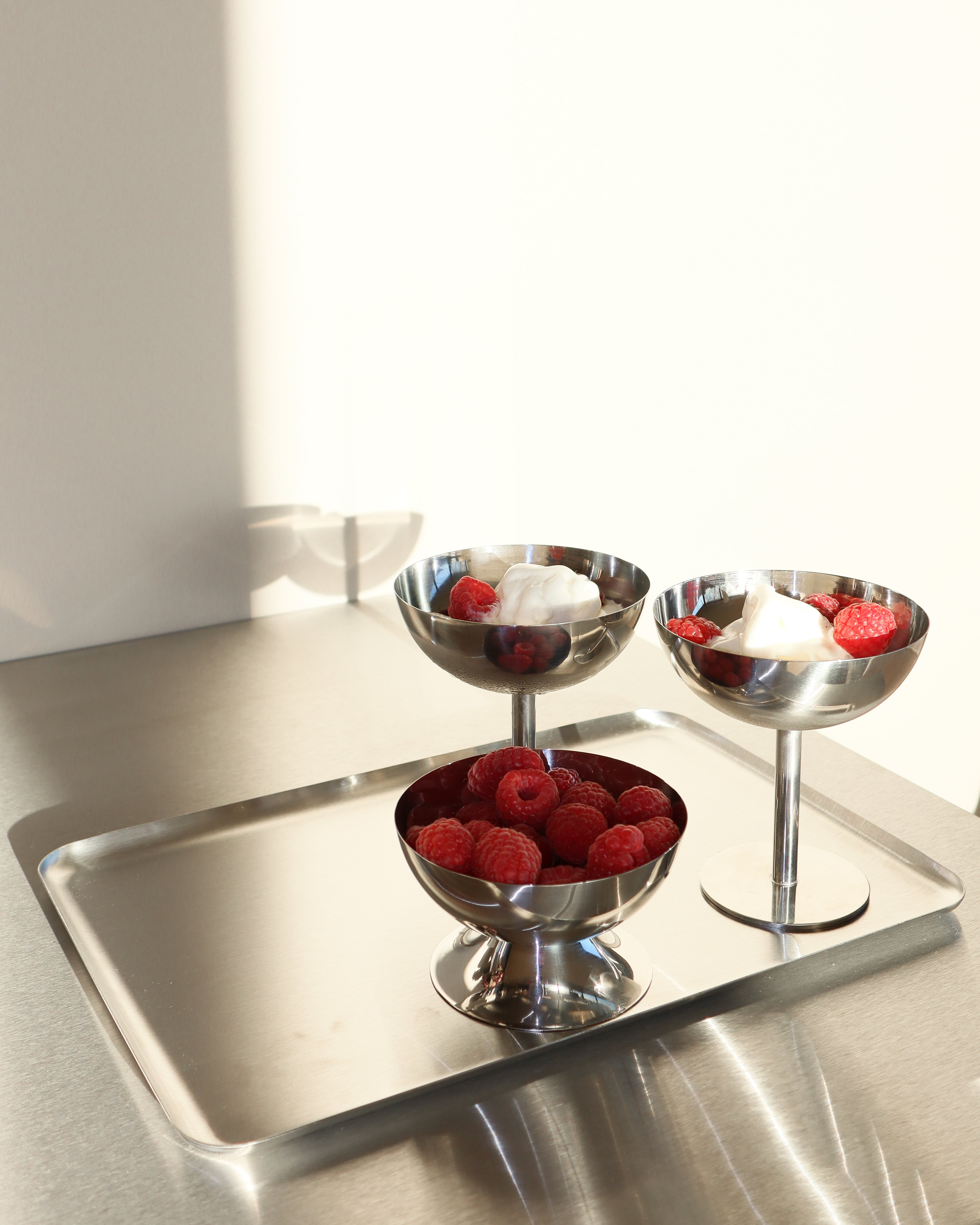 Stål serveringsbakke - X-Large