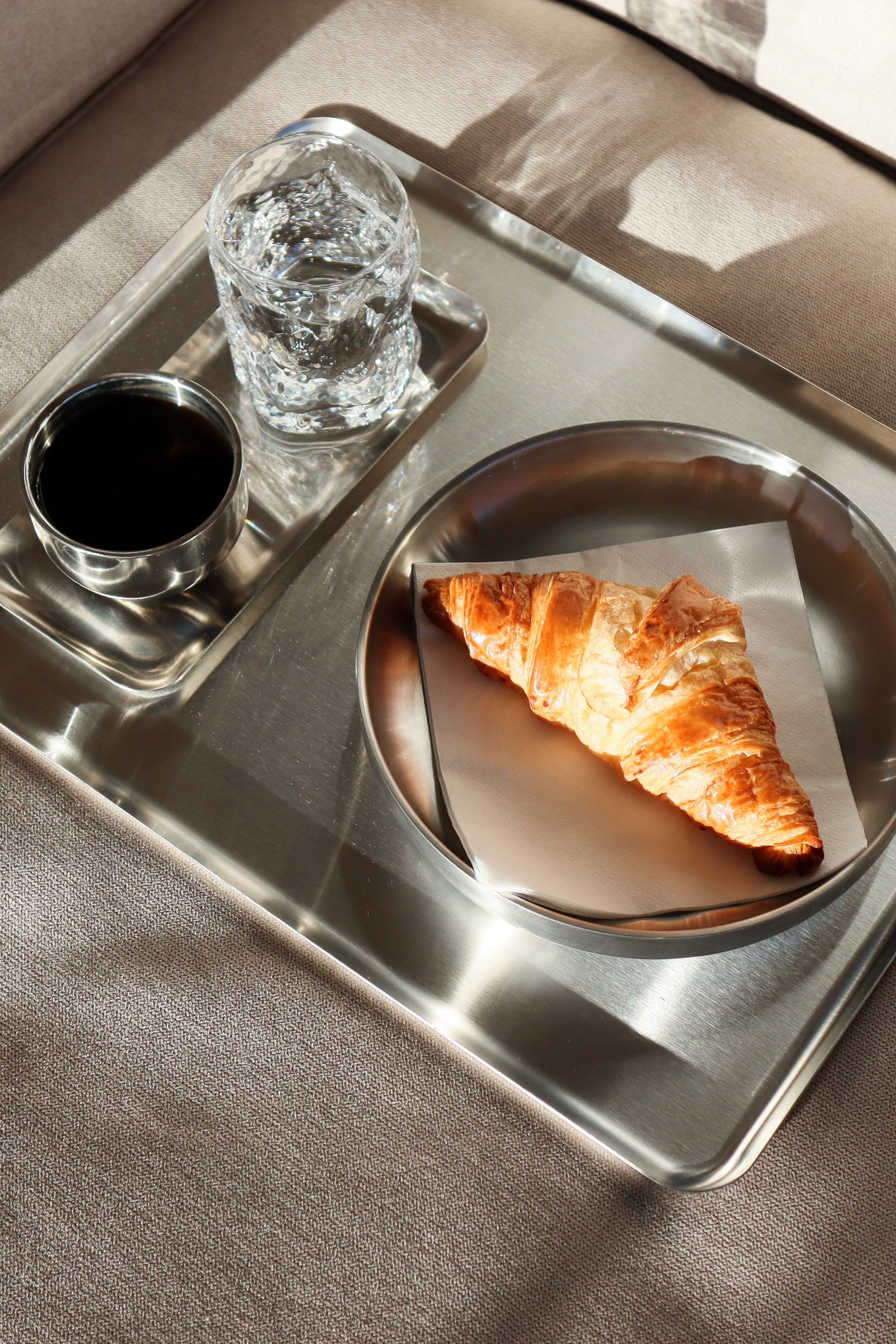 Stål serveringsbakke - X-Large