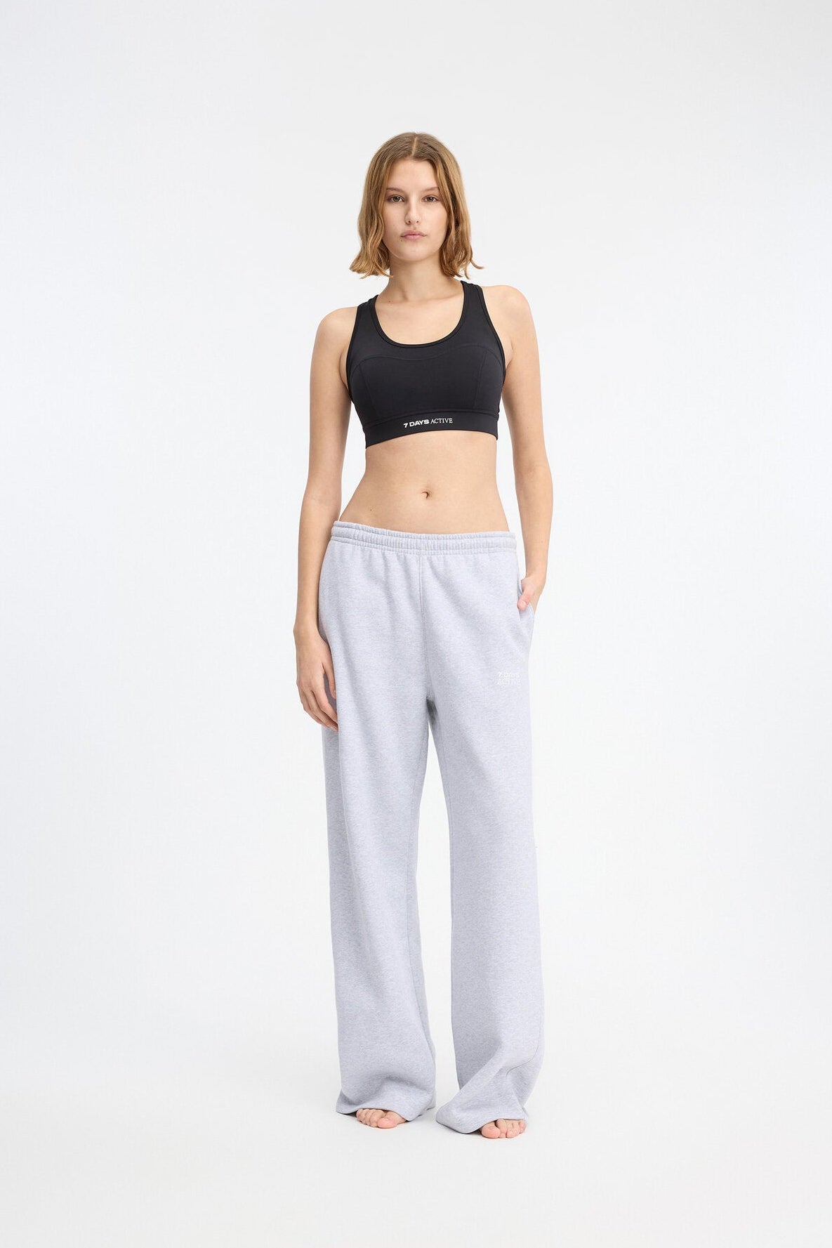 Organic Unbrushed sweatpants - 022 Heather Grey