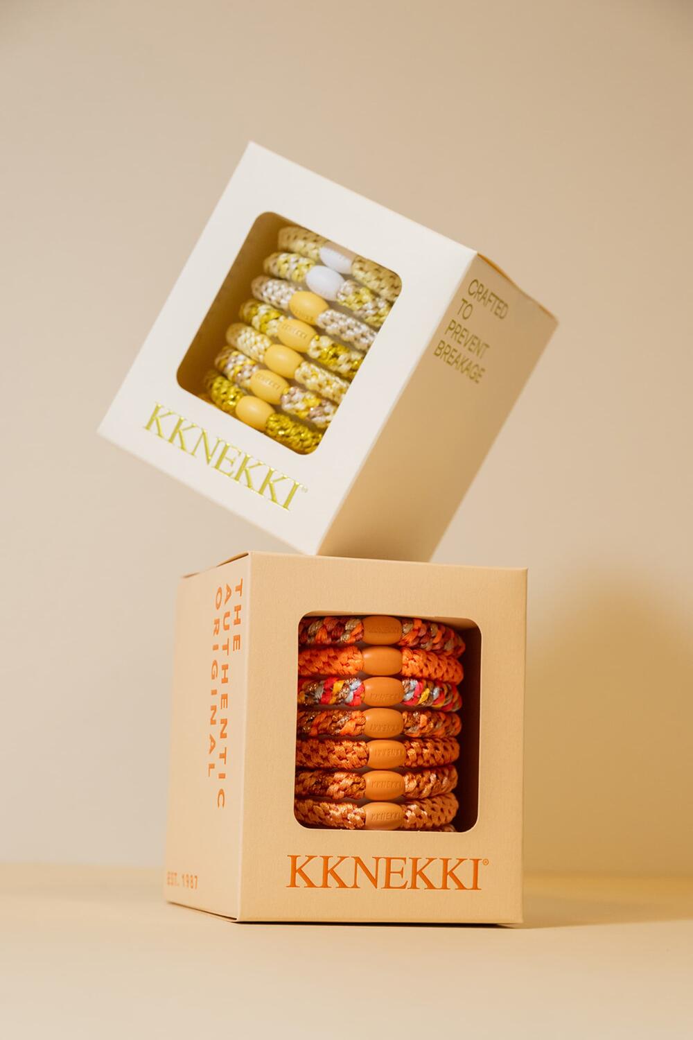 Butter Edition hårelastikker, 8 stk – gul