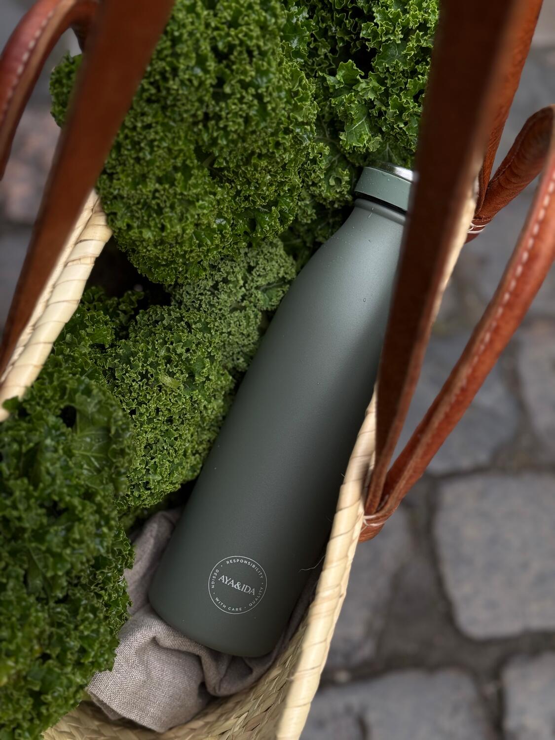 Thermo drikkeflaske - Tropical Green