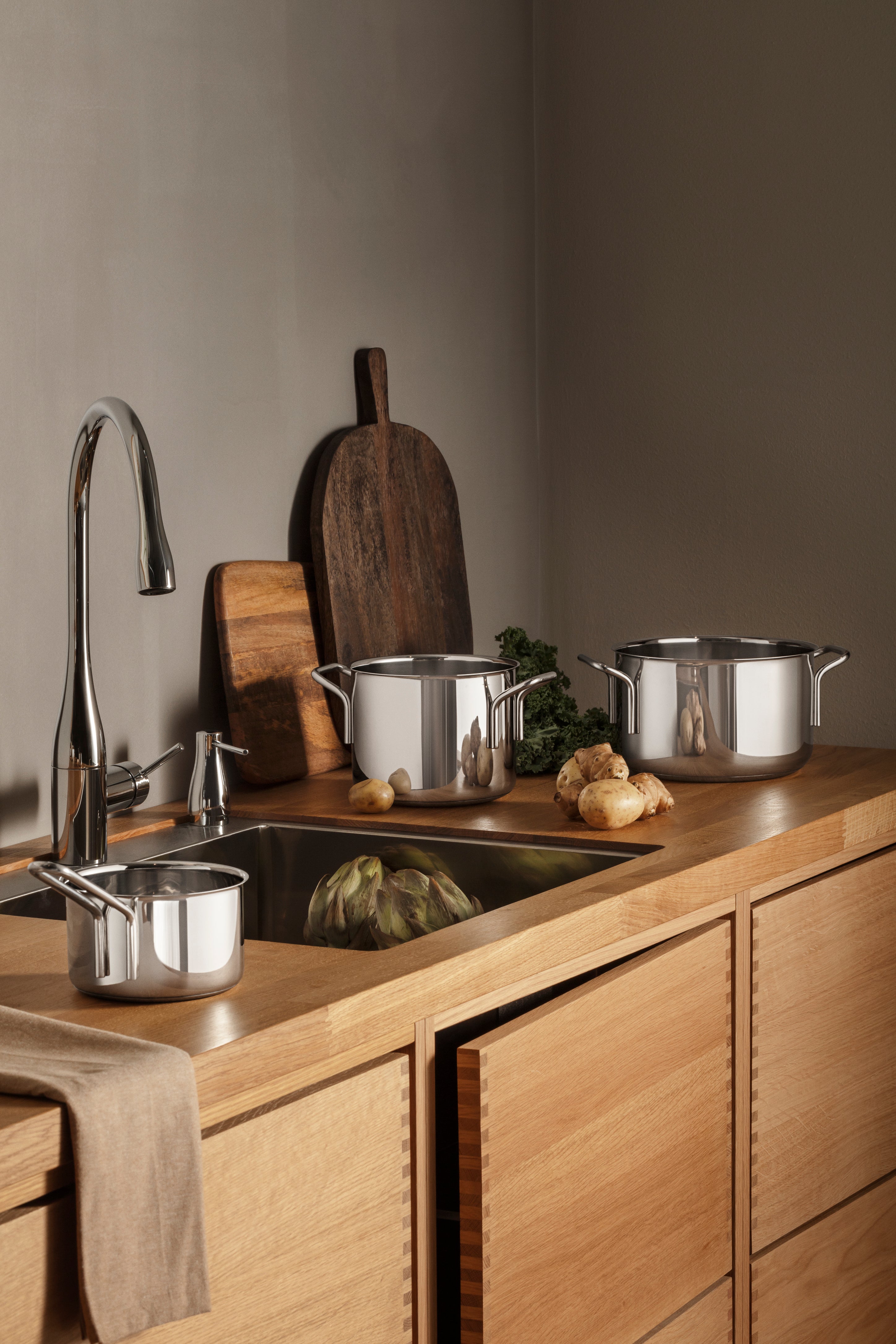 Stainless Steel grydesæt - 3 stk.