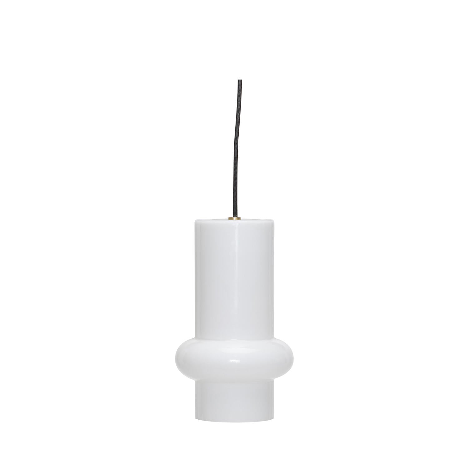 Pilule Down pendel, 15x25 cm - blank hvid