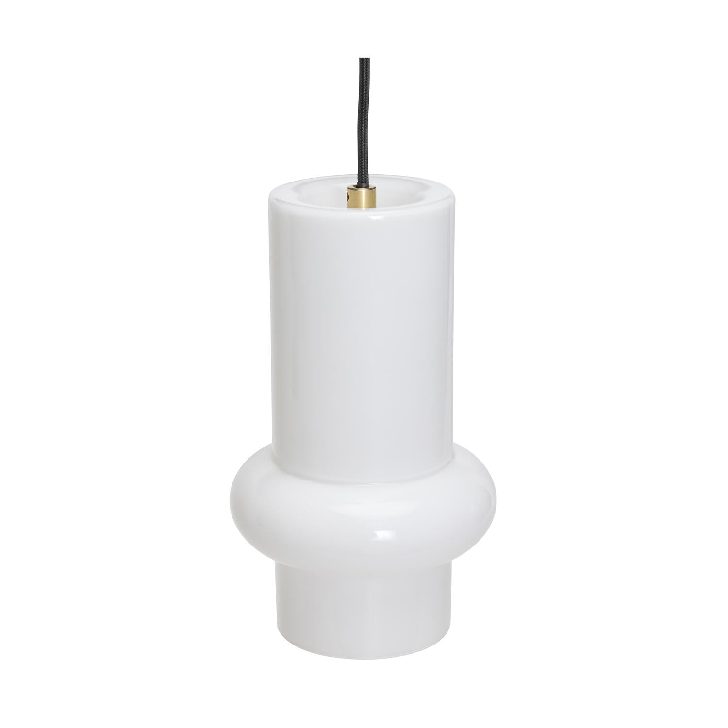Pilule Down pendel, 15x25 cm - blank hvid