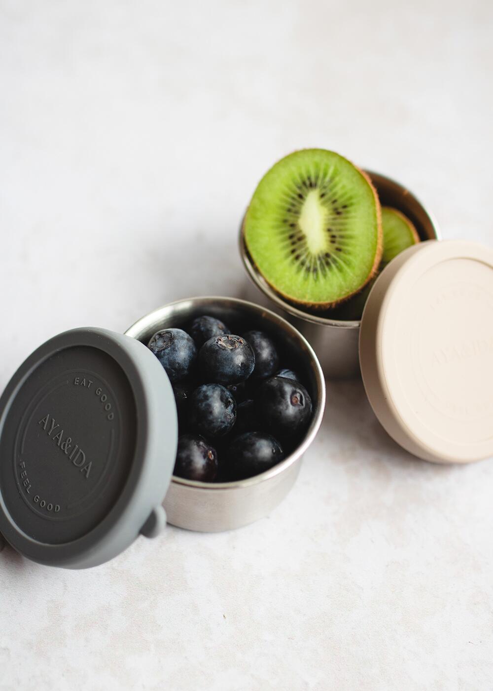 Snack Container, Dark Grey - 2 stk