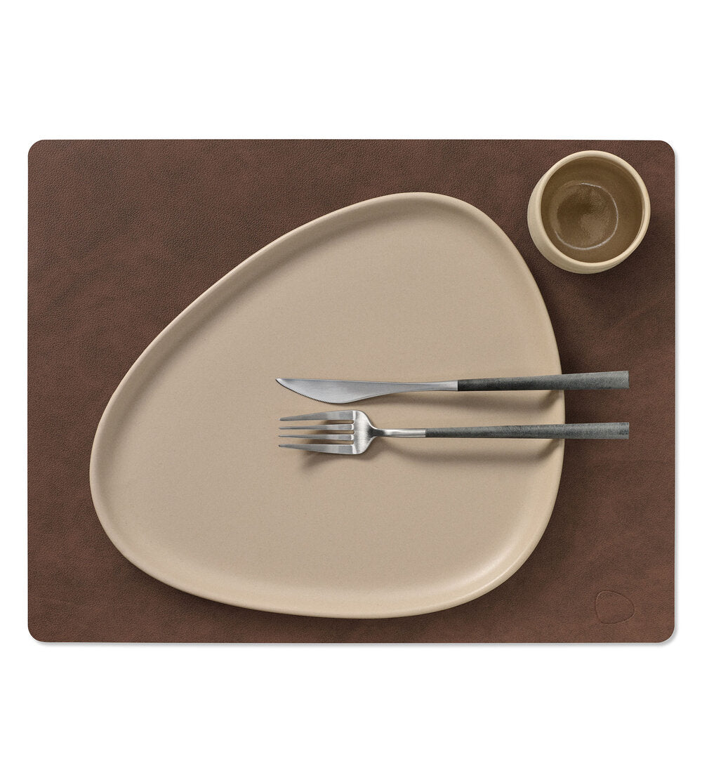 Square, dækkeserviet - dark brown