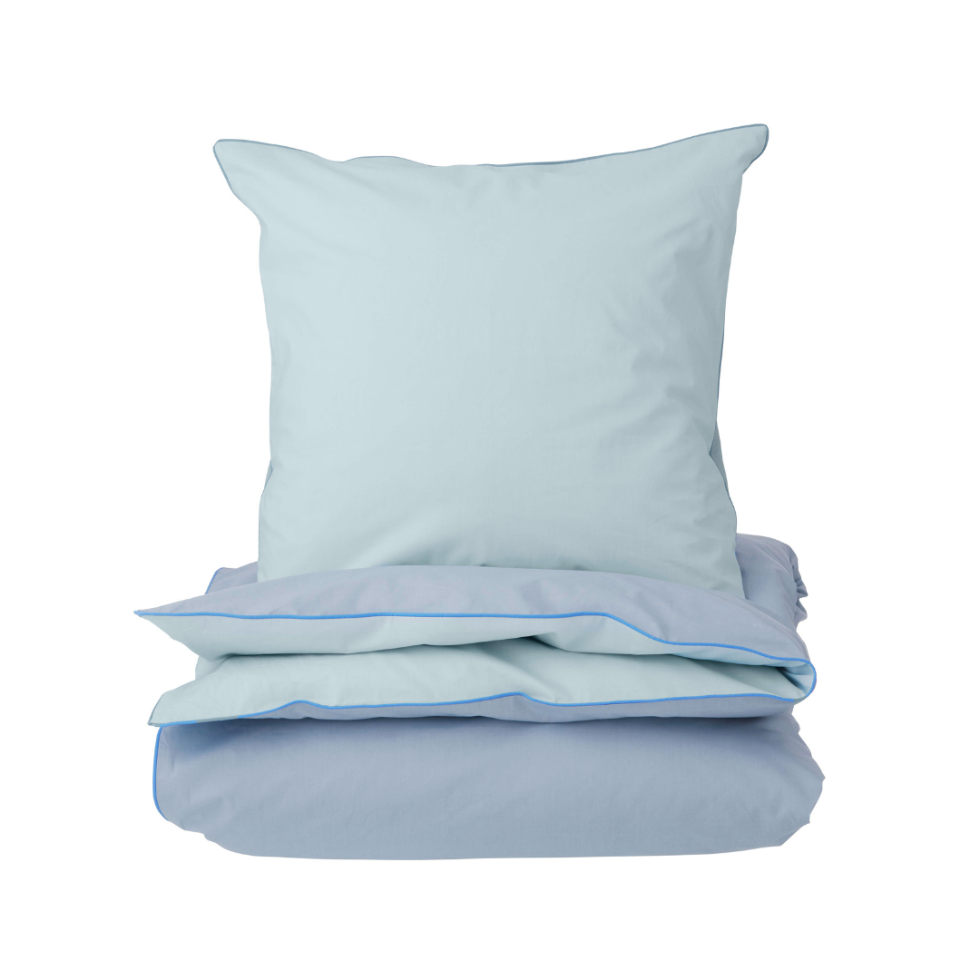 Color Combo sengesæt - lyseblå/marineblå