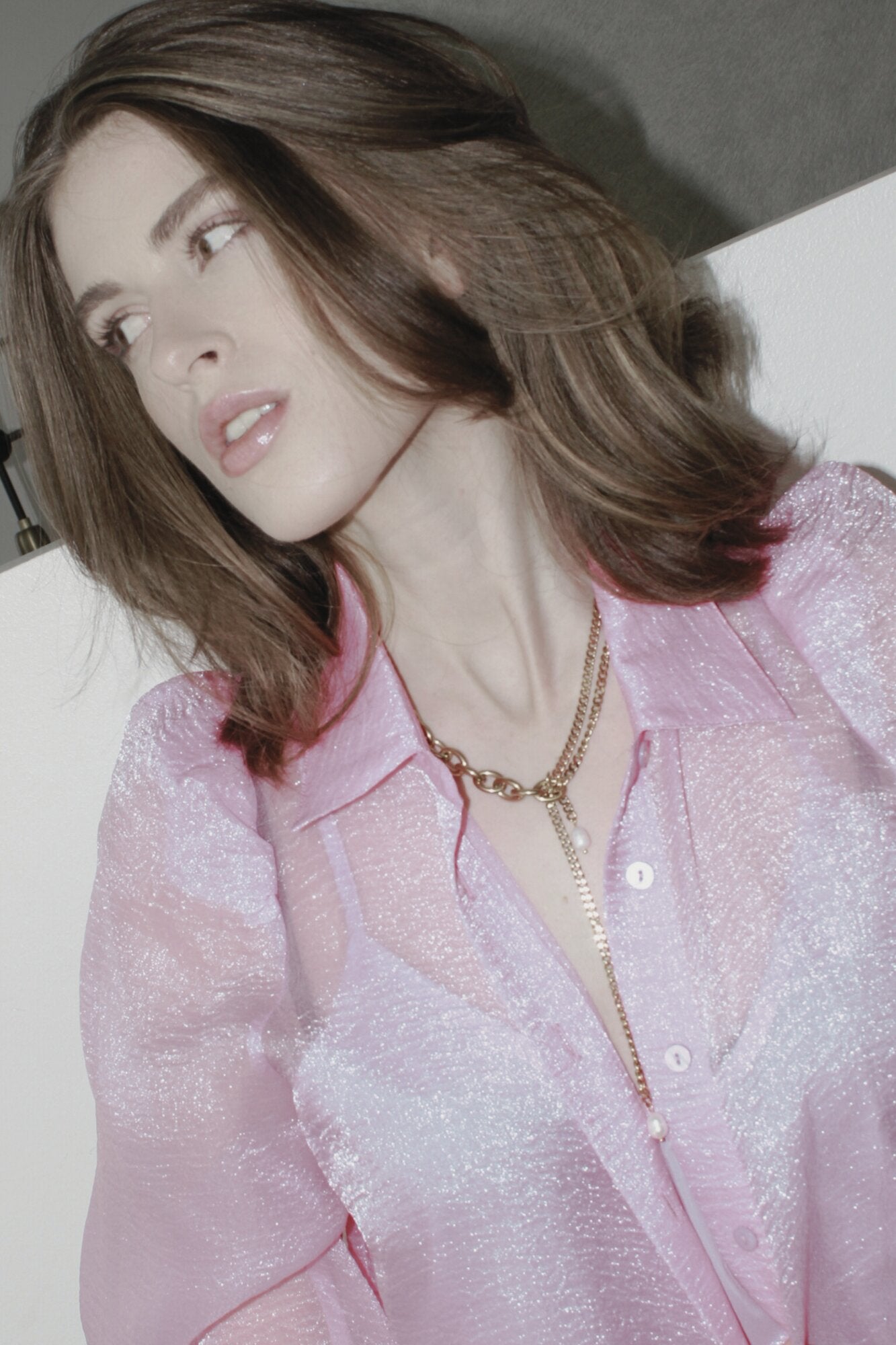 Joy Pearl halskæde - forgyldt