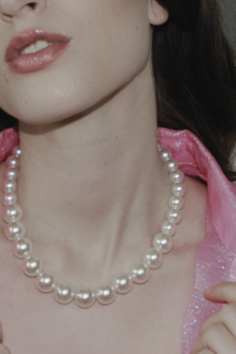 Joy Balanced perlehalskæde - forgyldt