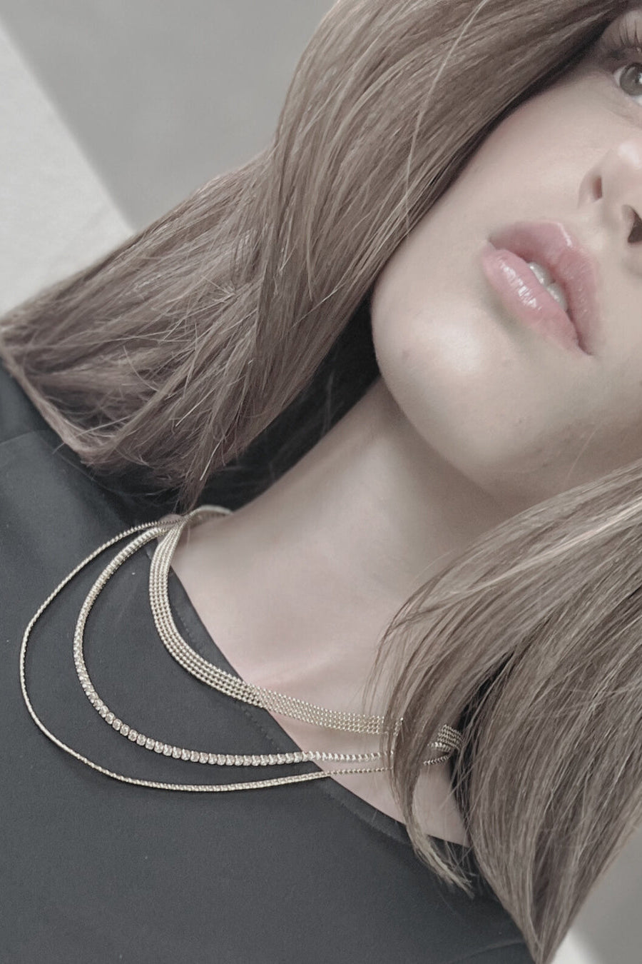 Joy 3 lags halskæde - forgyldt