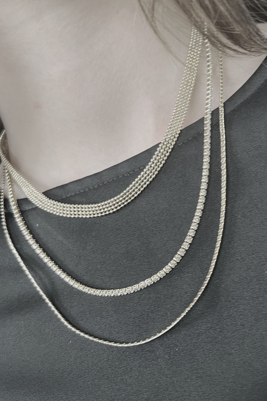 Joy 3 lags halskæde - forgyldt