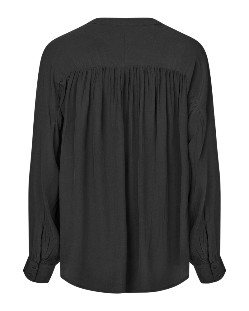 Meg Sheer Lace bluse - Faded black