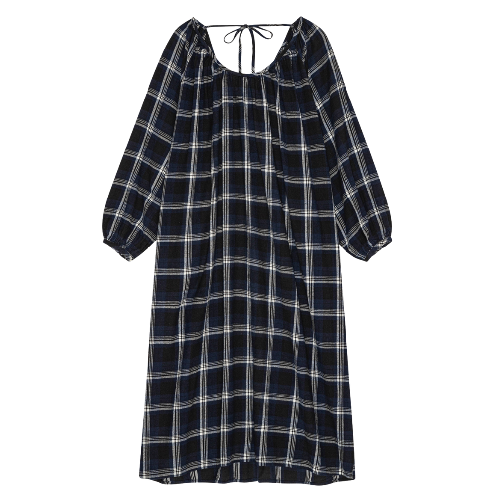Imagine Check kjole - Dark Navy Check