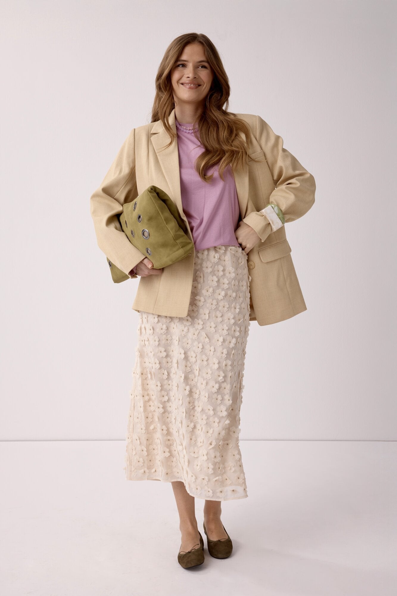 Bloomy nederdel - creme