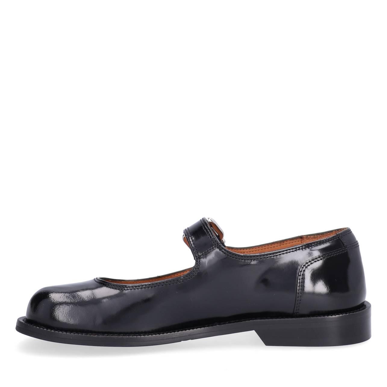 A8453 Mary Jane sko - Black polido  900