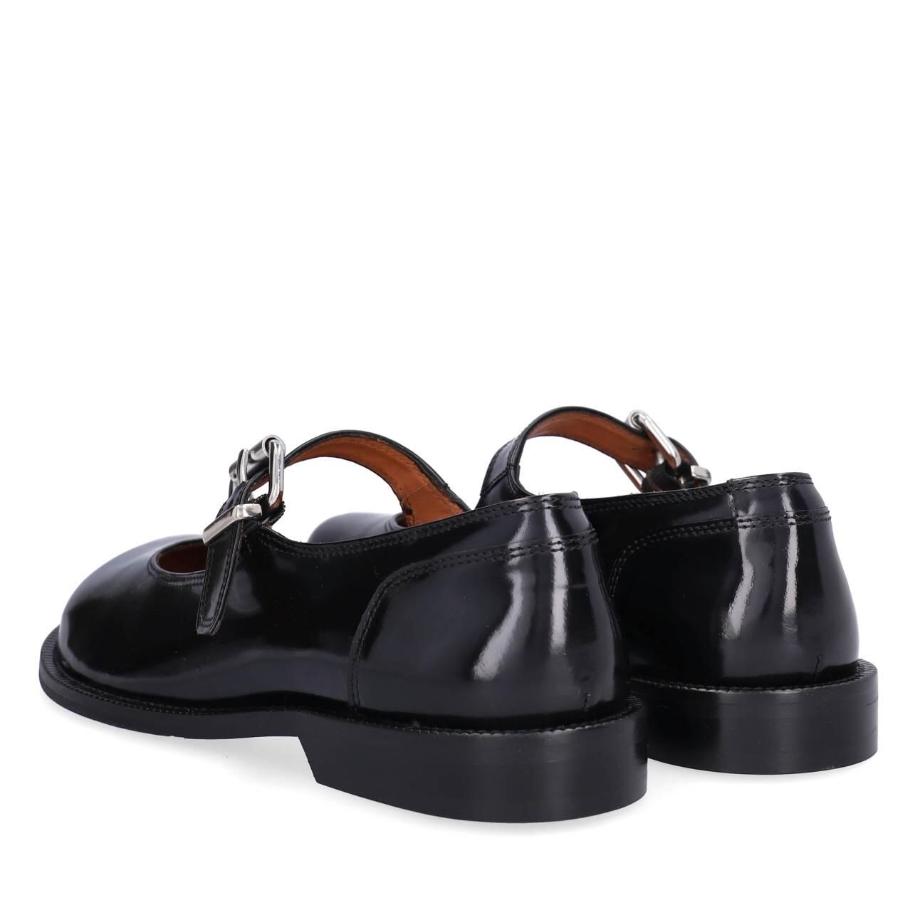 A8453 Mary Jane sko - Black polido  900