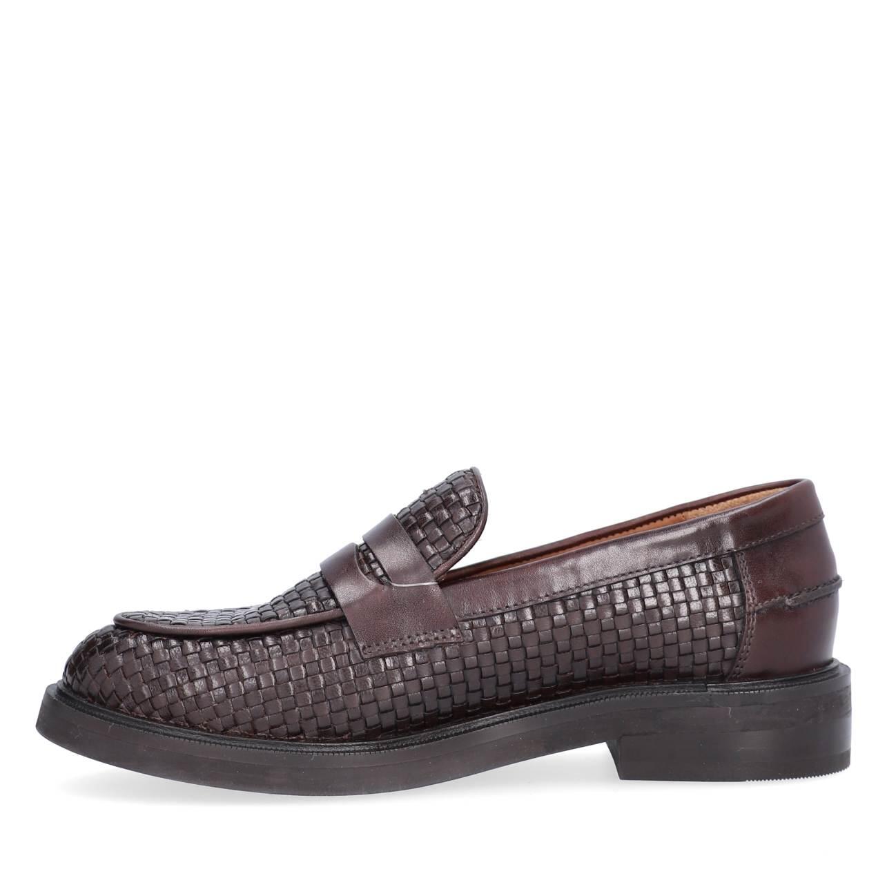 Flettet loafer - brun