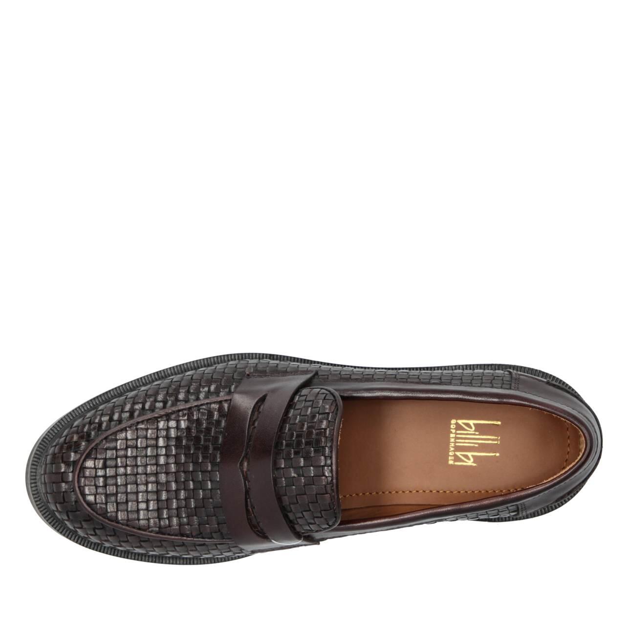 Flettet loafer - brun