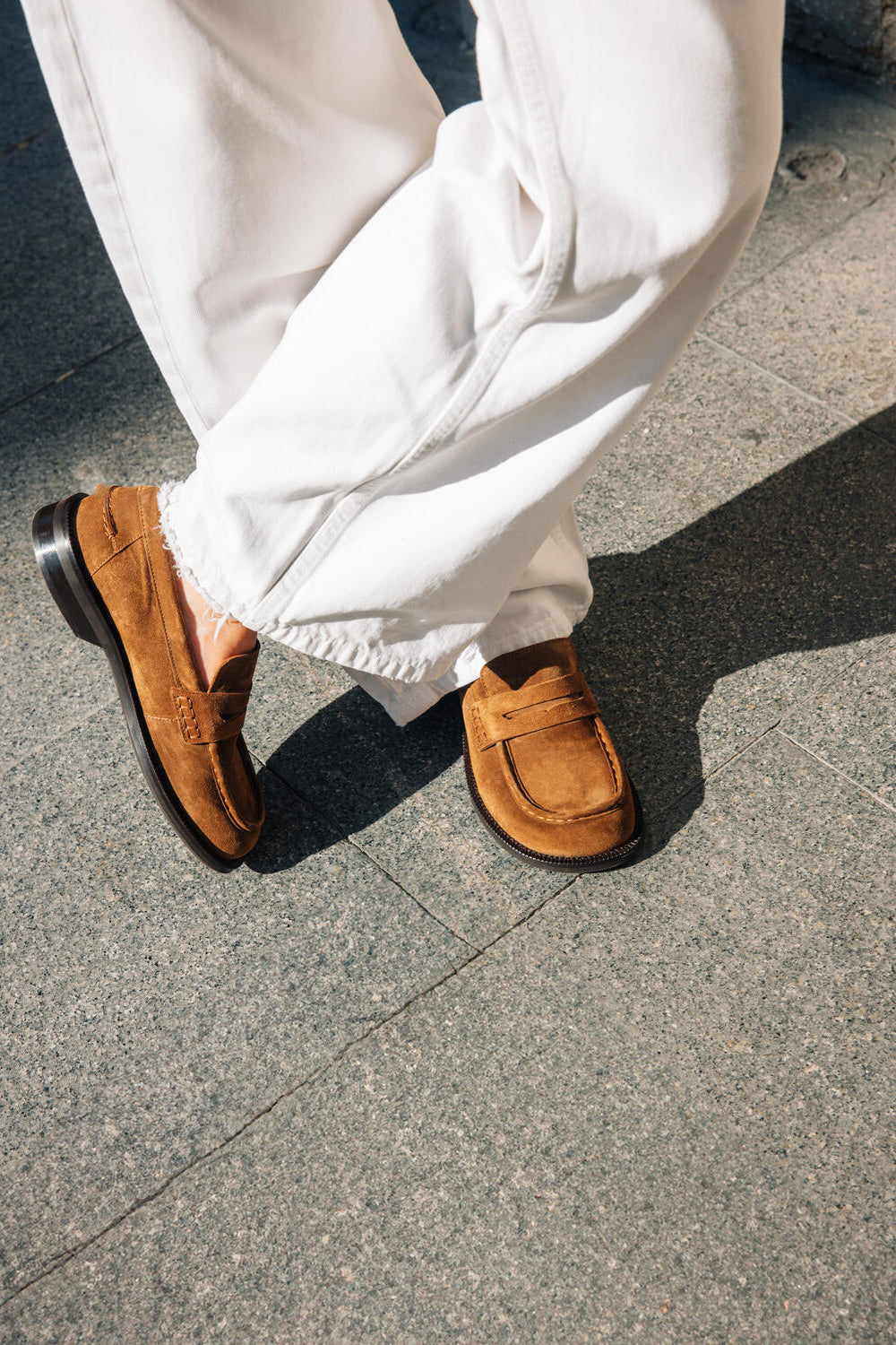 A9010 loafers - Tabac Babysilk Suede 555