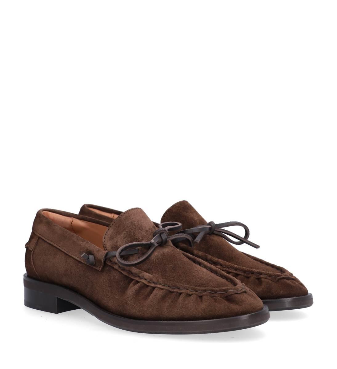 A9031 loafers med sløjfe - T. moro 1602 suede 556