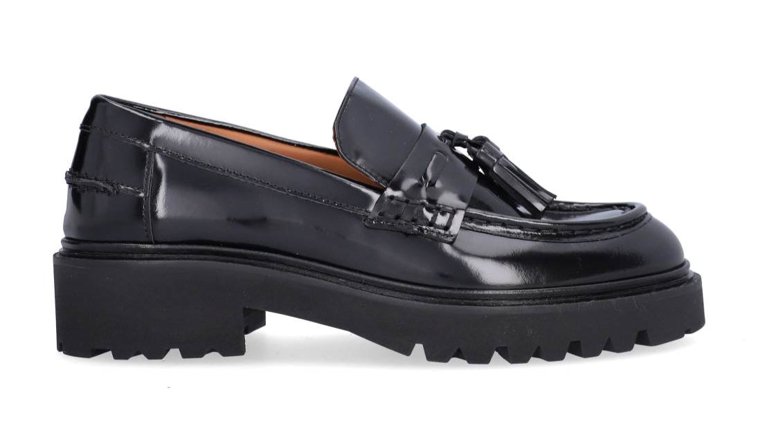 A9046 loafer med kvast - Black polido  900