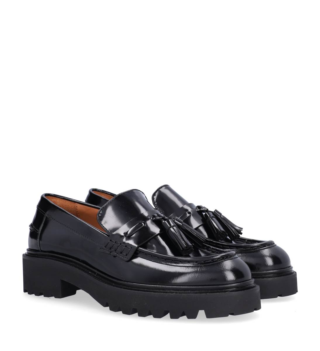 A9046 loafer med kvast - Black polido  900