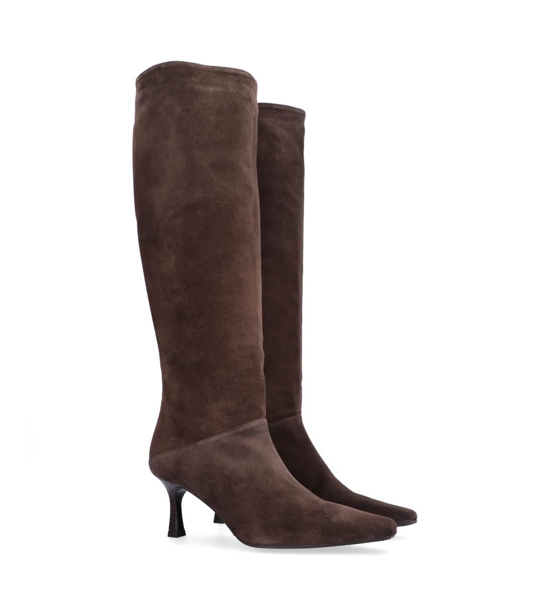 A9371 lang støvlette - T.moro babysilk dark suede 556