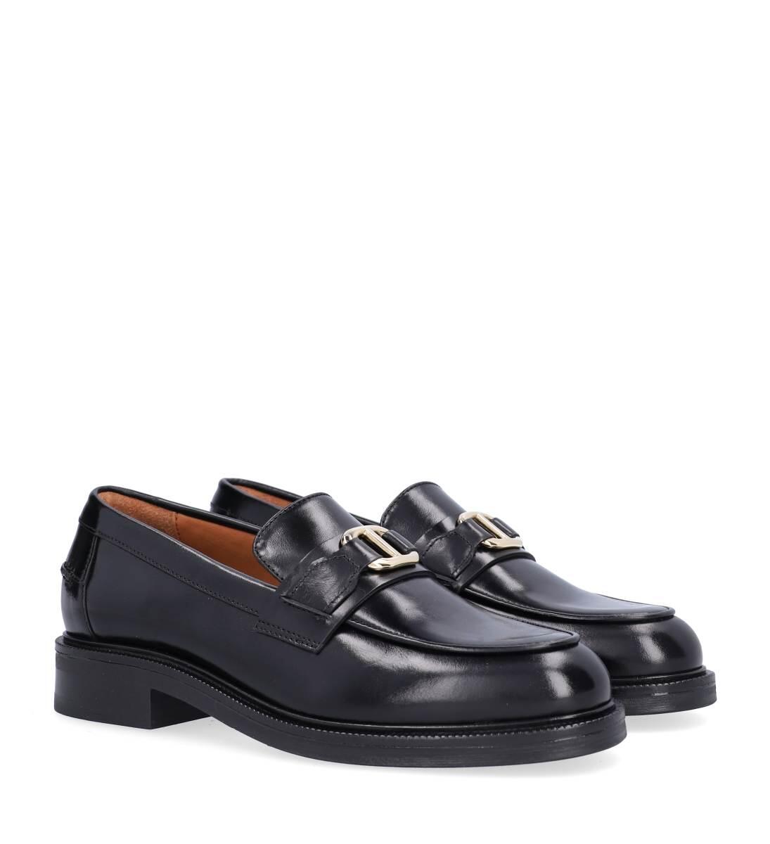 Loafers med spænde - Black Calf 80