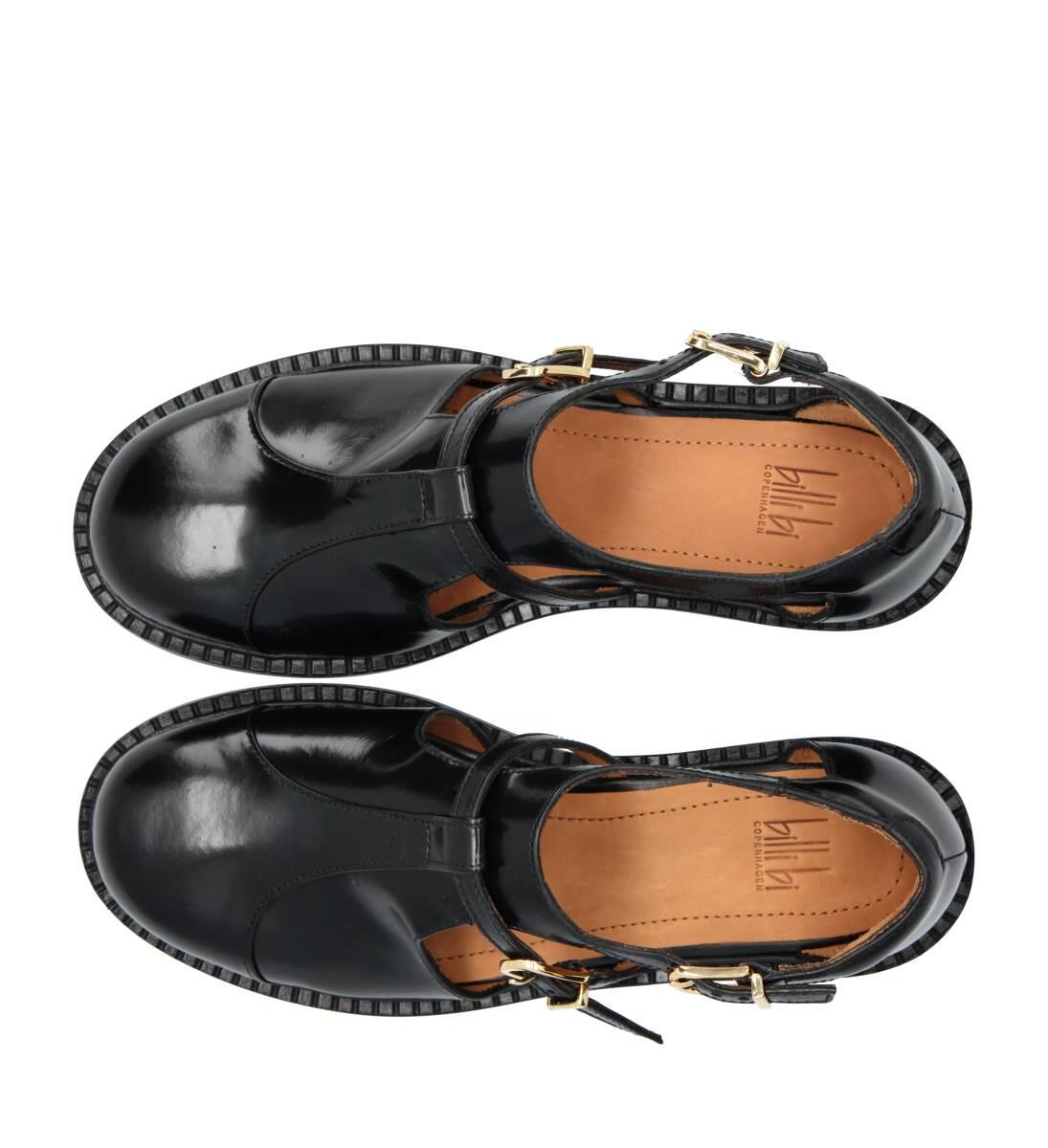 Loafer med spænder - Black polido 900
