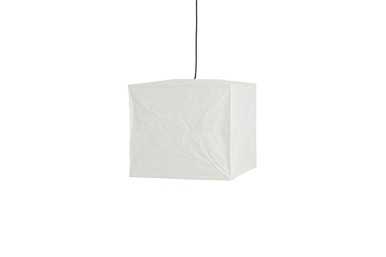 Cube rispapirlampeskærm – Classic White