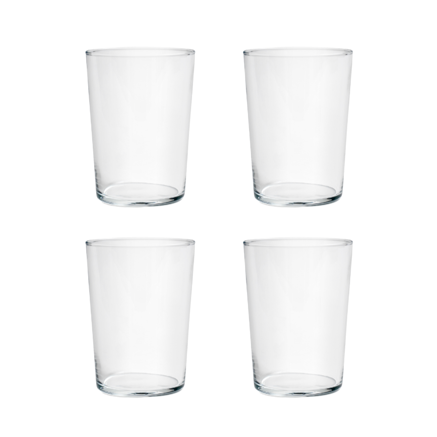 Vandglas, 4 stk - H12 cm.
