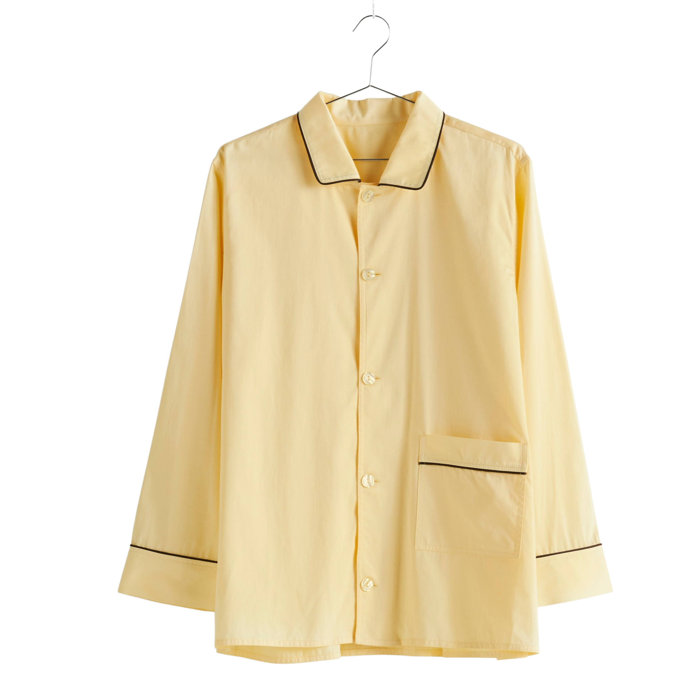 Outline Pyjama L/S natskjorte - Soft Yellow